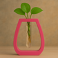 Pink Minimalist Vase with Glass Tube