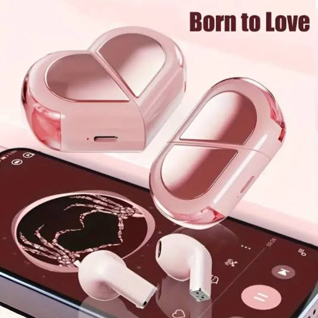 K520 Heart Shape Foldable Wireless Earbuds !