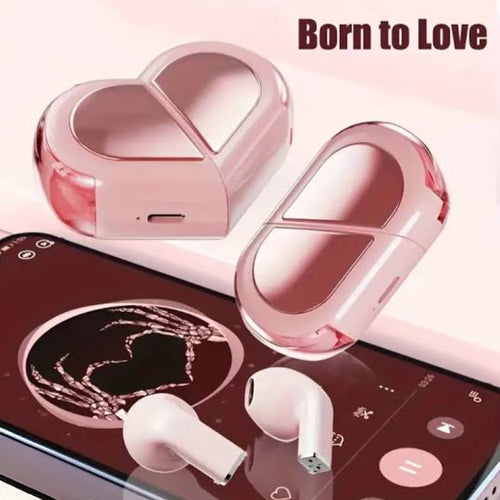 K520 Heart Shape Foldable Wireless Earbuds !