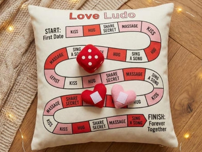 Love Ludo Couple Game Pillow