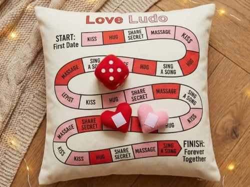 Love Ludo Couple Game Pillow