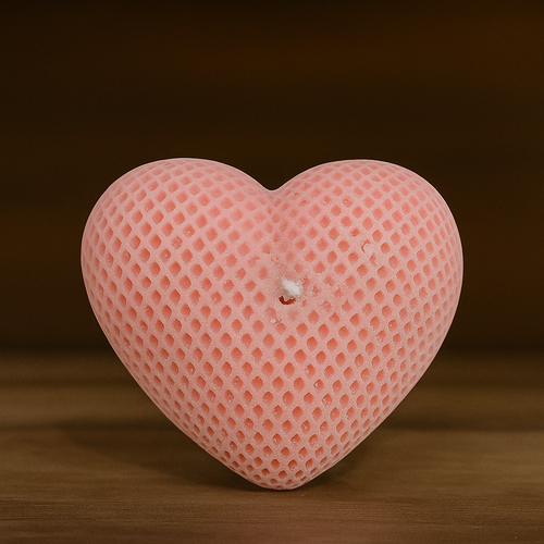 Textured Heart Soap – Blush Pink Handmade Scented Bar