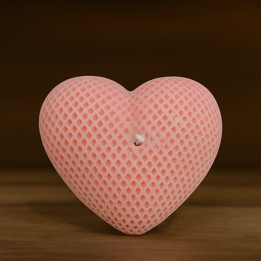Textured Heart Soap – Blush Pink Handmade Scented Bar