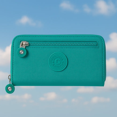 AquaShield Zipper Wallet – Stylish RFID-Blocking Travel Clutch
