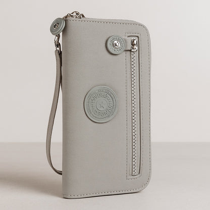 AquaShield Zipper Wallet – Stylish RFID-Blocking Travel Clutch