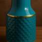 Regal Textured Ceramic Vases with Gold Band