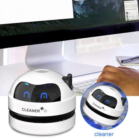 Mini Robot Vacuum Cleaner – USB Rechargeable Desktop & Keyboard Dust Cleaner