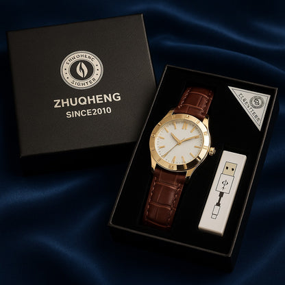 Premium Analog Watches with Rechargeable Flameless Lighters