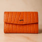 Capello RubyCroc Wallet – Bold Croc-Embossed Faux Leather Clutch