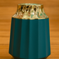 Modern Geometric Ceramic Vase – Gold Neck