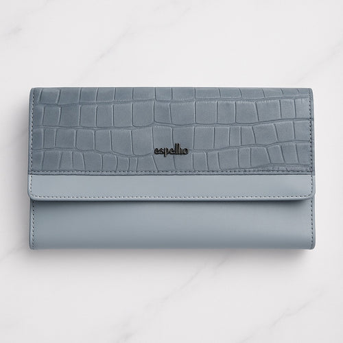 Espelho Luxe Croc-Textured Wallet